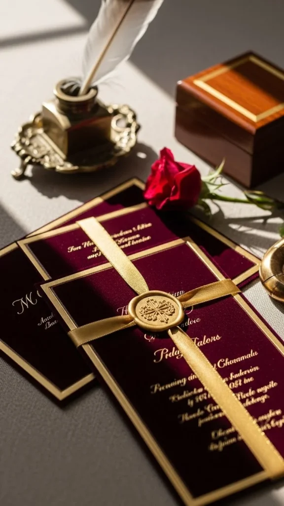 1. Velvet Panel Invitations