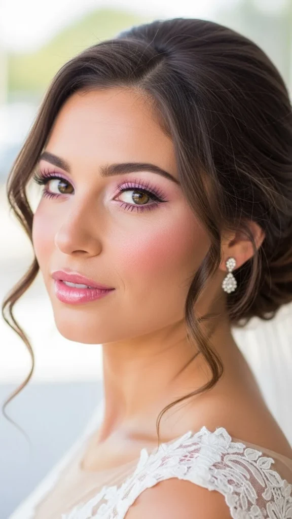 11. Soft Pink Bridal Look