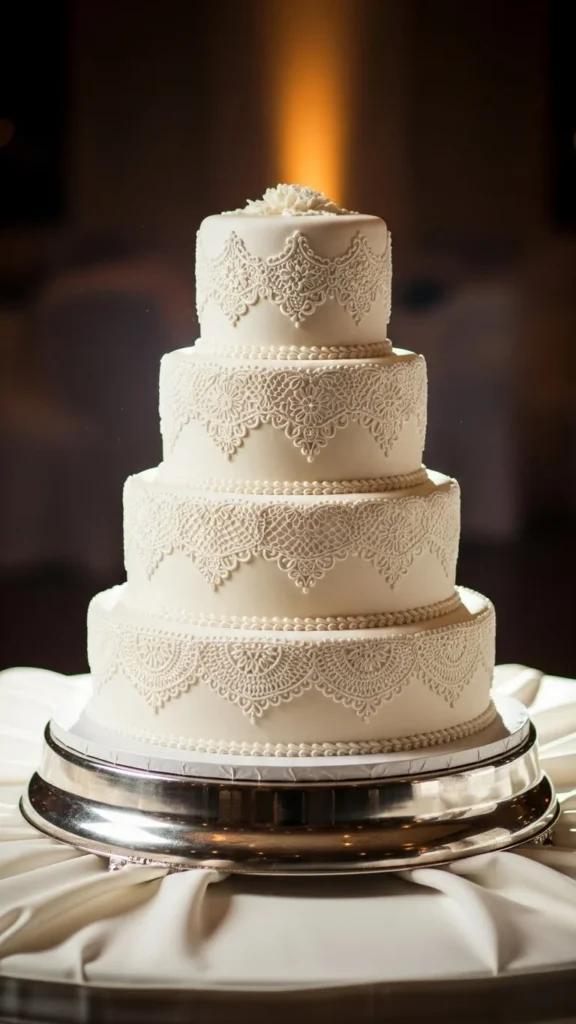 15. Vintage Lace Cake