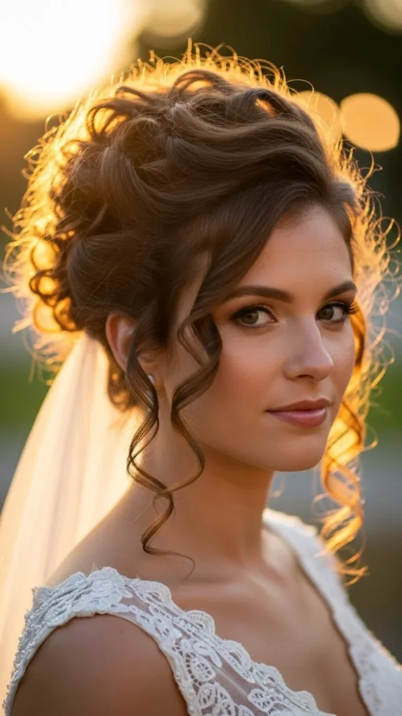 18. Voluminous Curly Updo