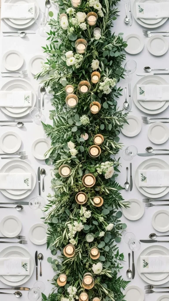 2. Greenery Table Runners