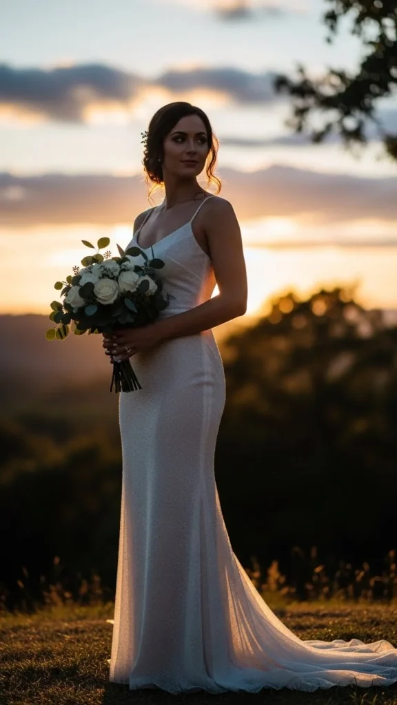 20. Glitter Mesh Sheath Gown