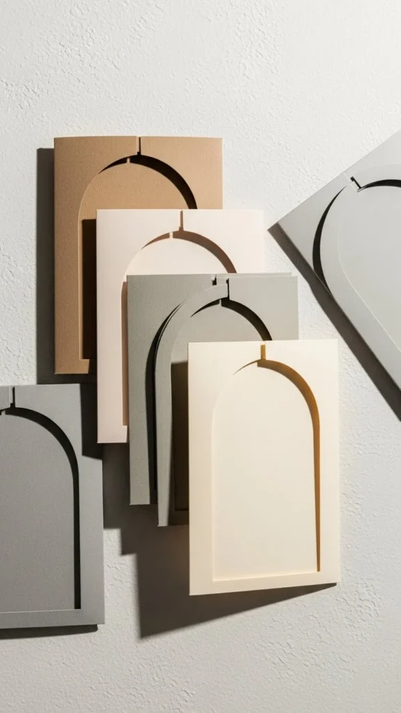 22. Minimalist Arch-Shaped Cards
