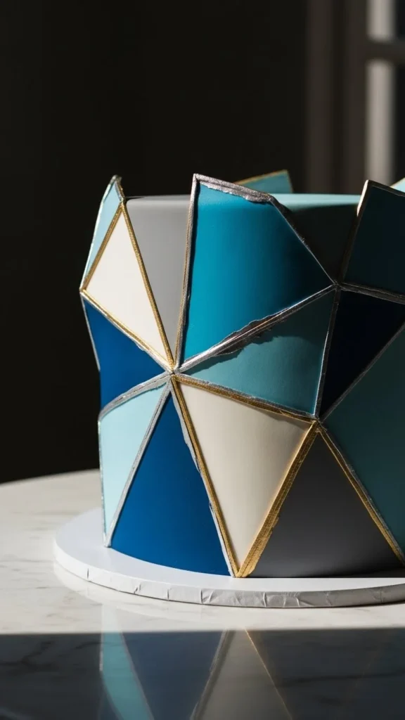 3. Modern Geometric Cake