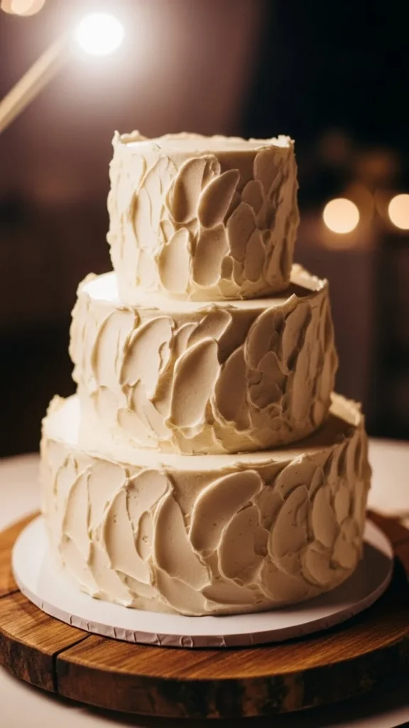 4. Rustic Buttercream Swirl Cake