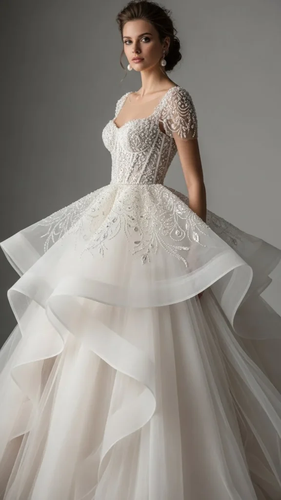 5. Tulle Skirt With a Beaded Corset Bodice