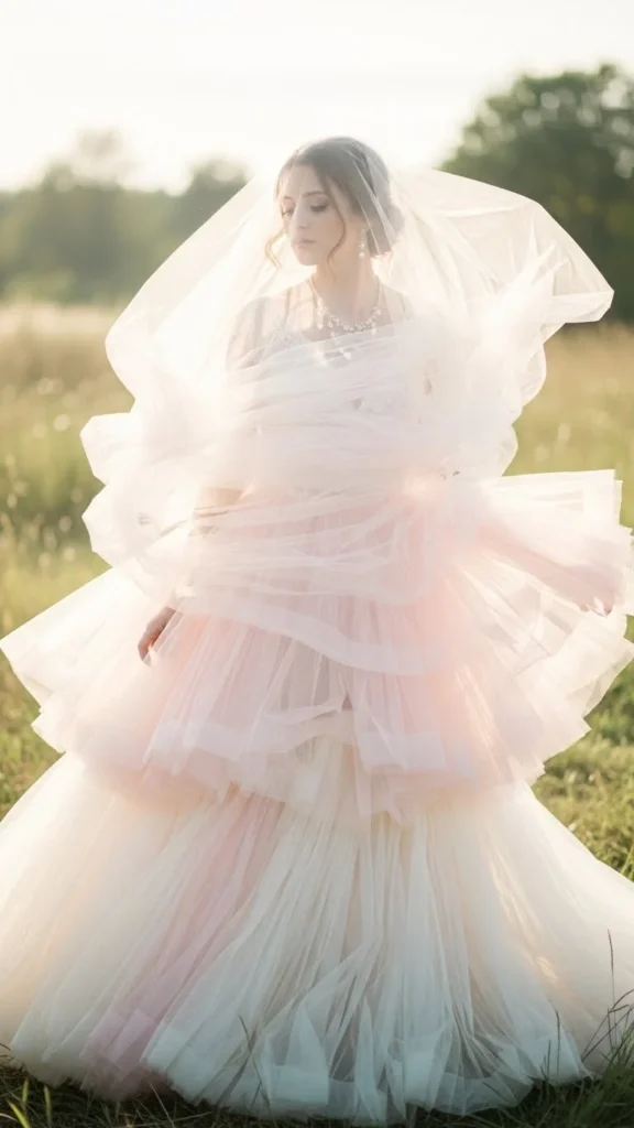 7. Fairytale Tulle Gown With Layered Skirt