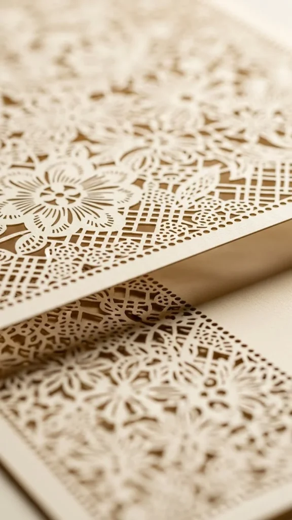 7. Laser-Cut Lace Invitations