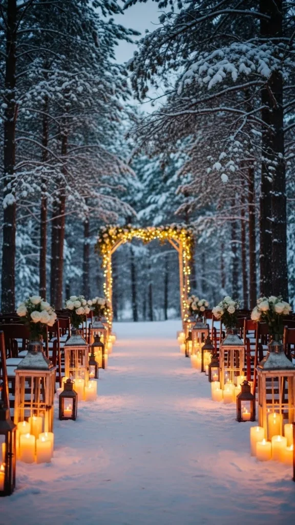 1. Candlelit Ceremony Aisle