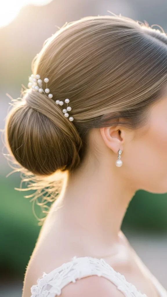 1. Classic Low Chignon