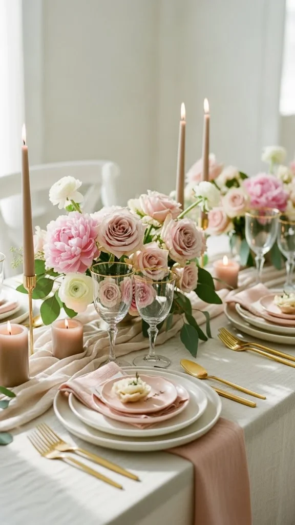 1. Soft Blush, Cream, and Warm Taupe