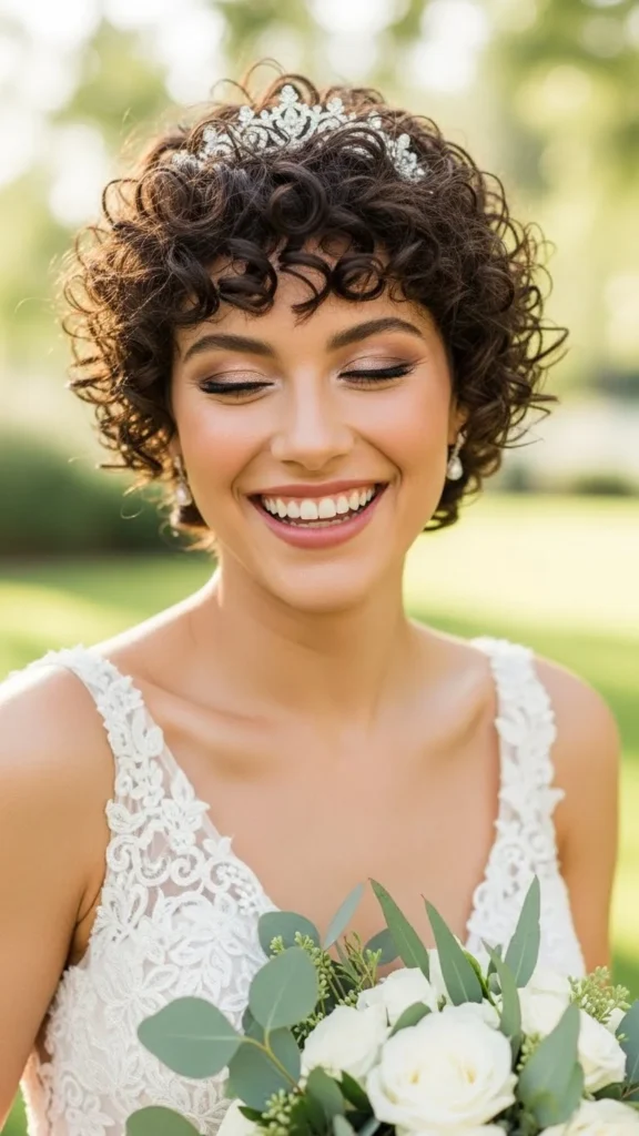 10. Curly Pixie Style