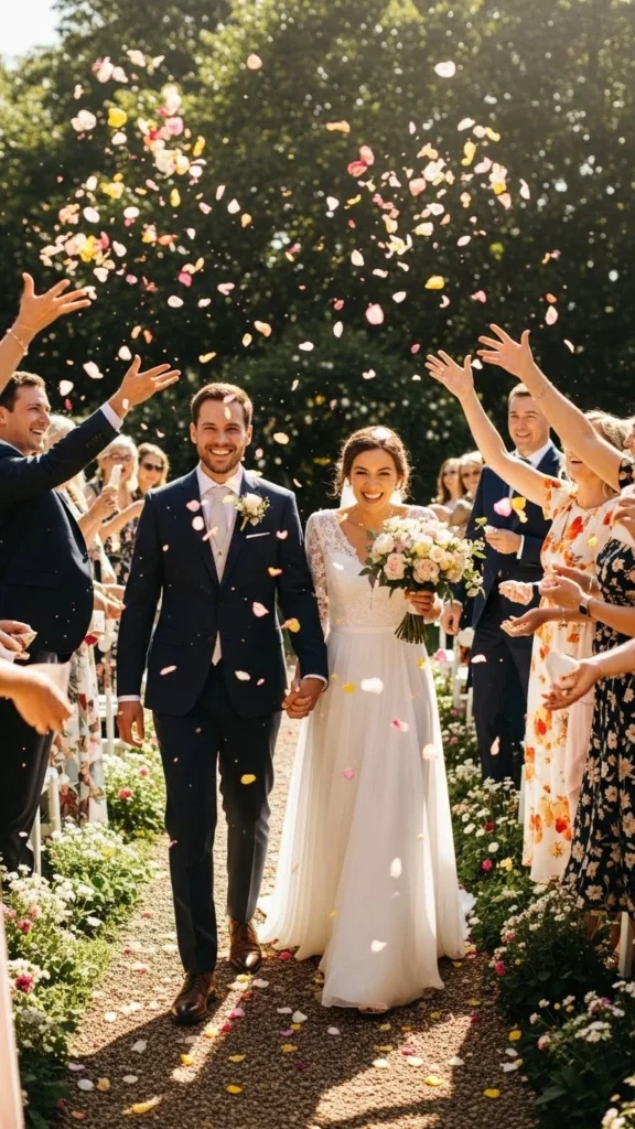 10. Flower Petal Toss Moment