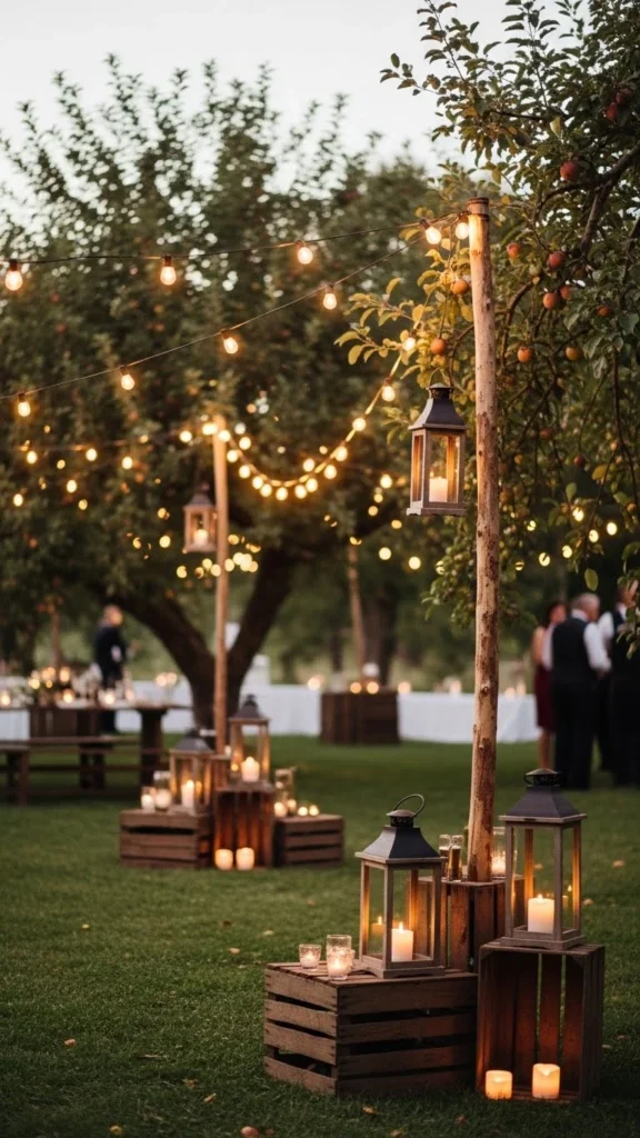 10. Orchard Wedding with Apple Crate Decor