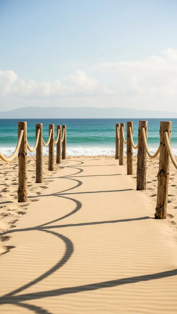 10. Simple Rope Aisle Lines