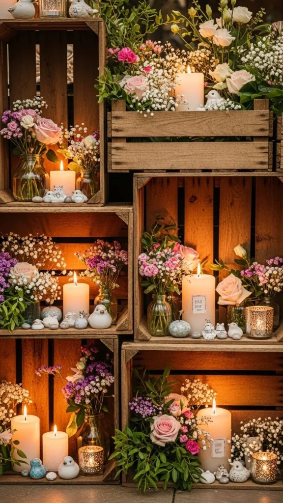 10. Wooden Crate Displays