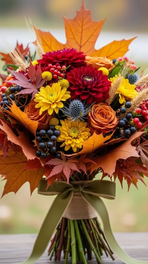 11. Fall Foliage Bouquets
