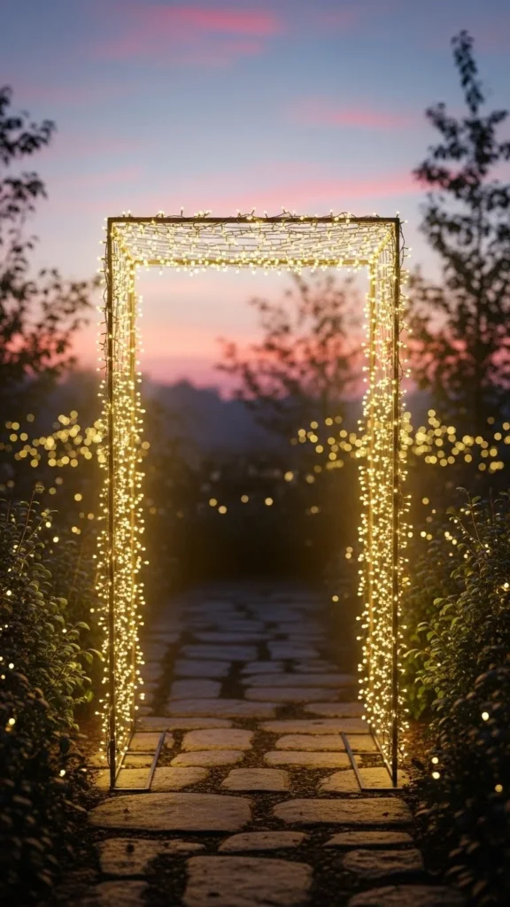 11. Minimalist Frame with Fairy Lights