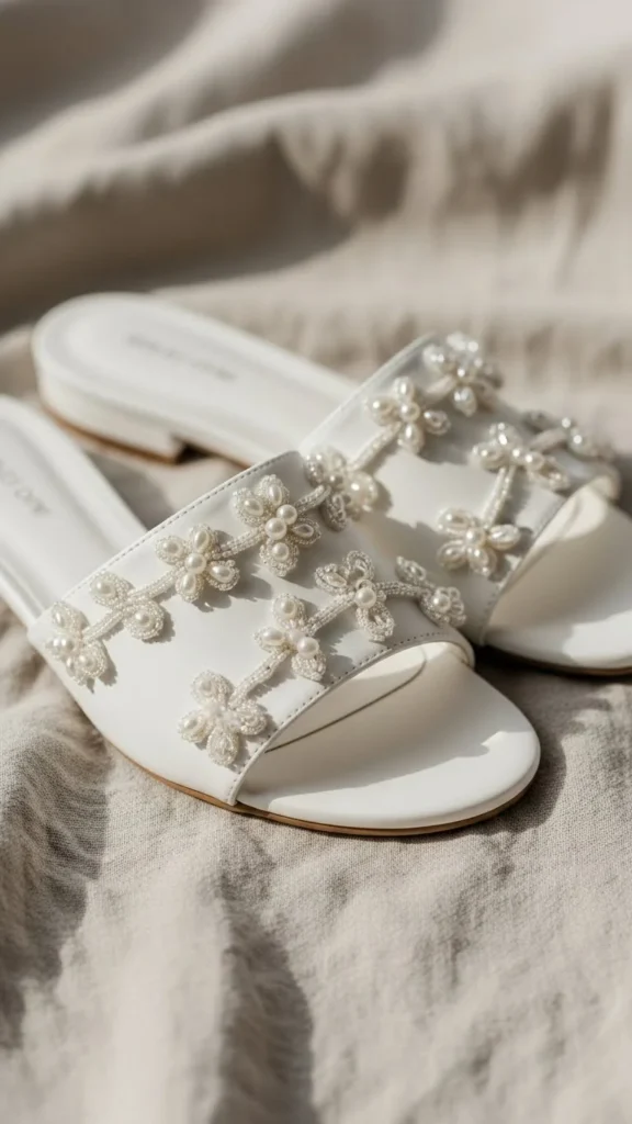 11. Pearl-Accented Slides