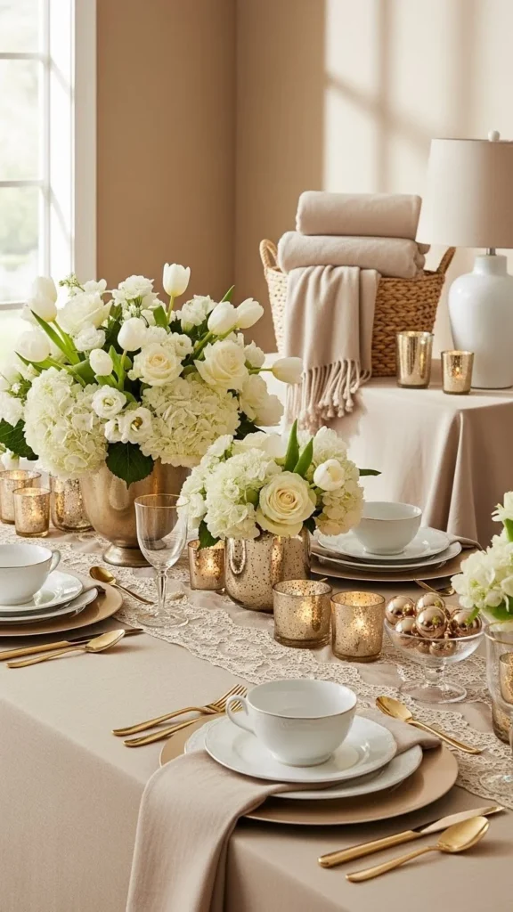 12. Champagne, White, and Beige