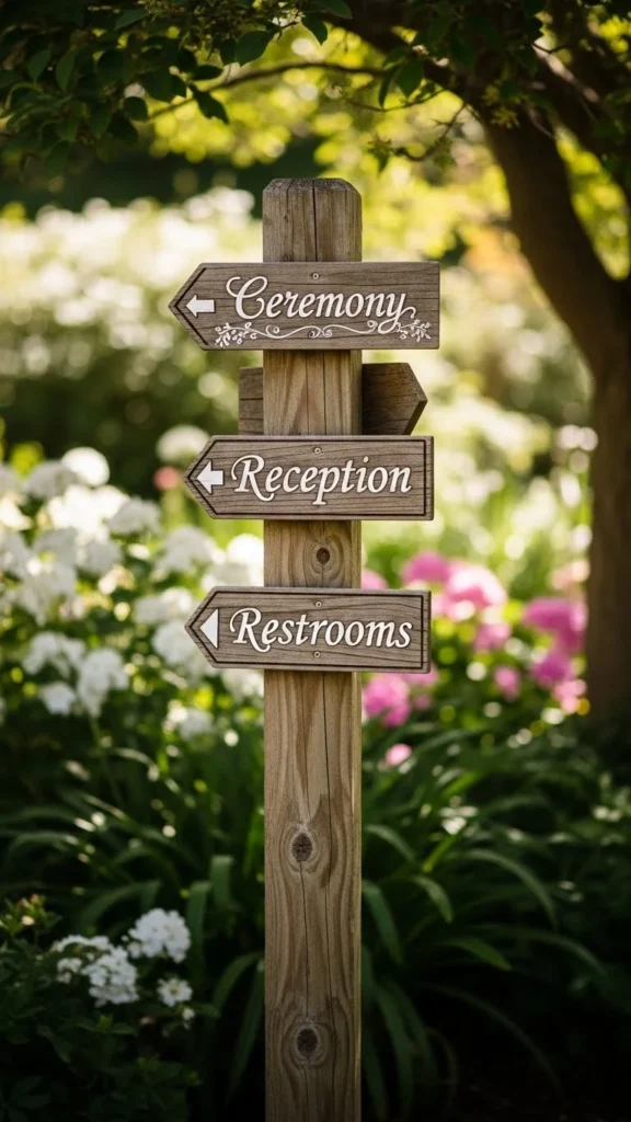 12. Directional Signposts With Multiple Destinations