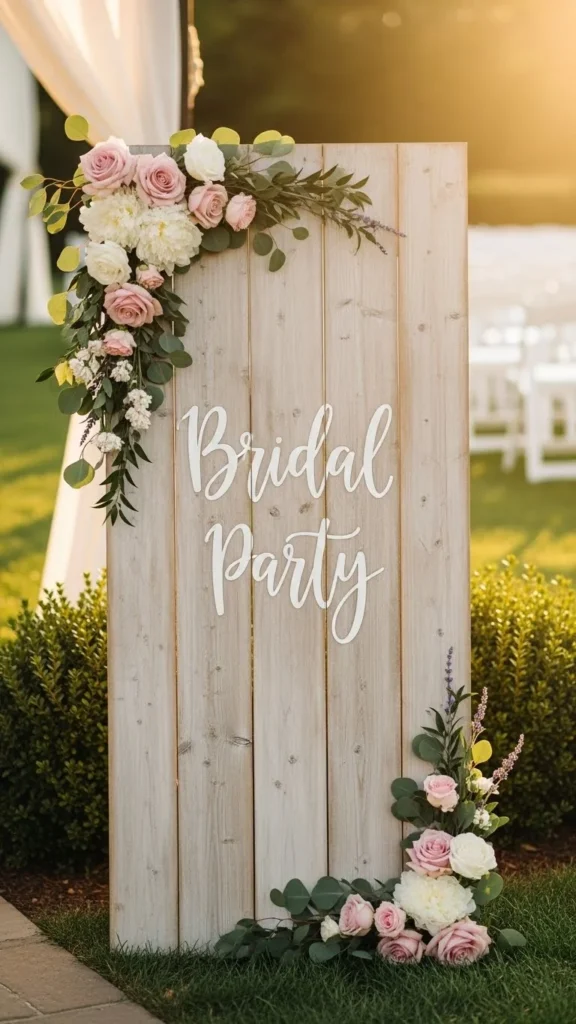 13. Bridal Party Welcome Signs