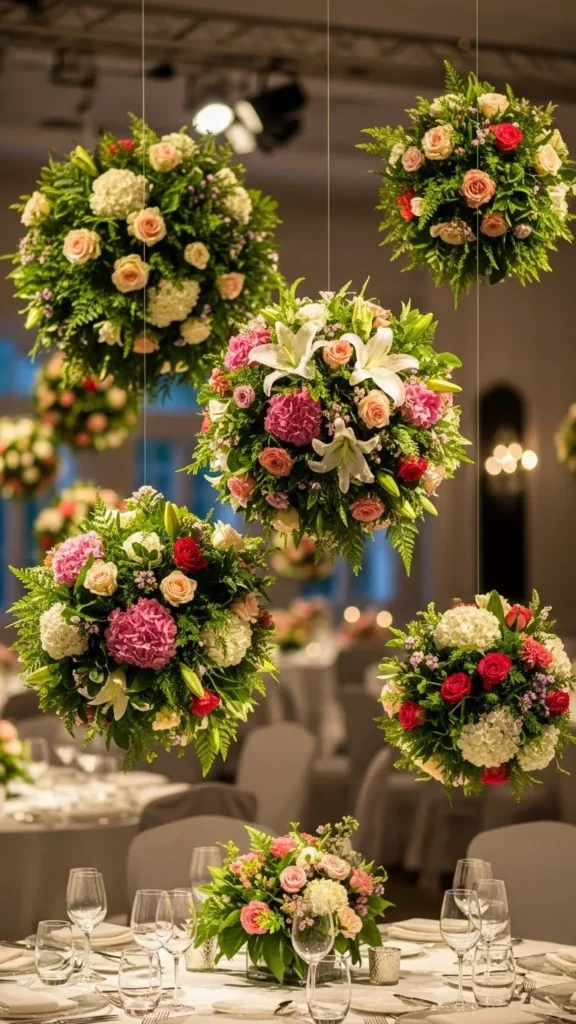 13. Hanging Floral Orbs