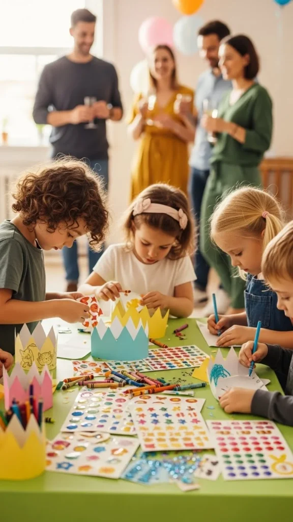 13. Kid-Friendly Craft Table