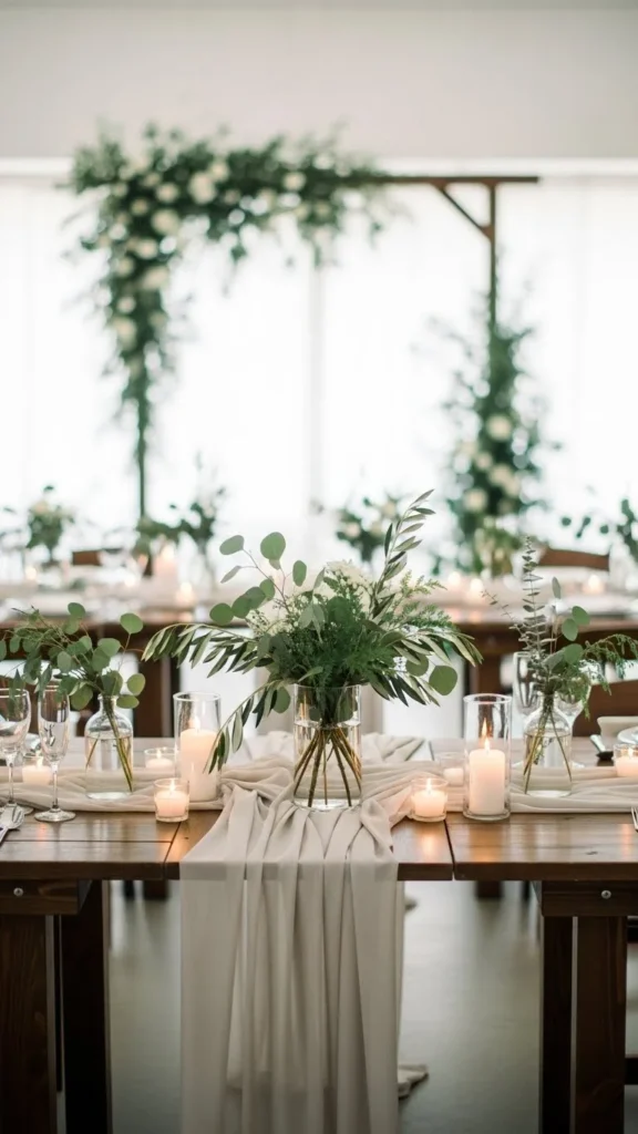 13. Subtle Greenery Accents