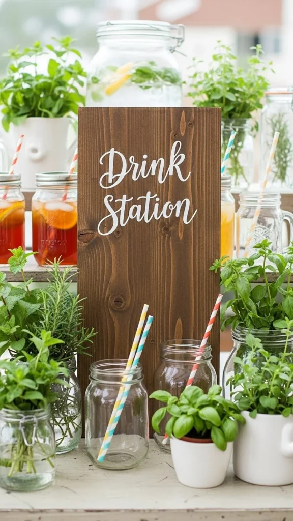 14. Drink Station Fun Signs