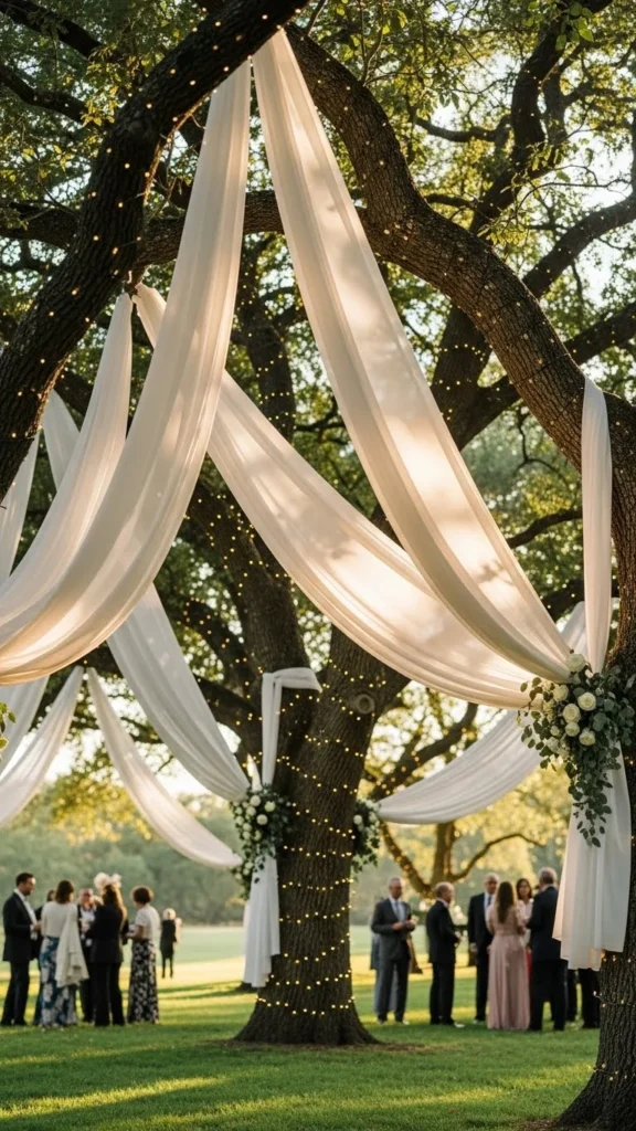 15. Flowing Fabric Decor