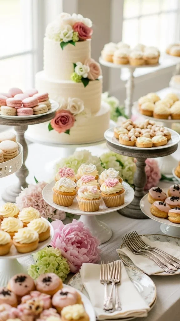 15. Vintage Dessert Display