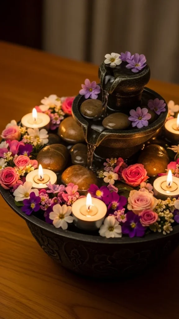 16. Miniature Waterfall Centerpieces