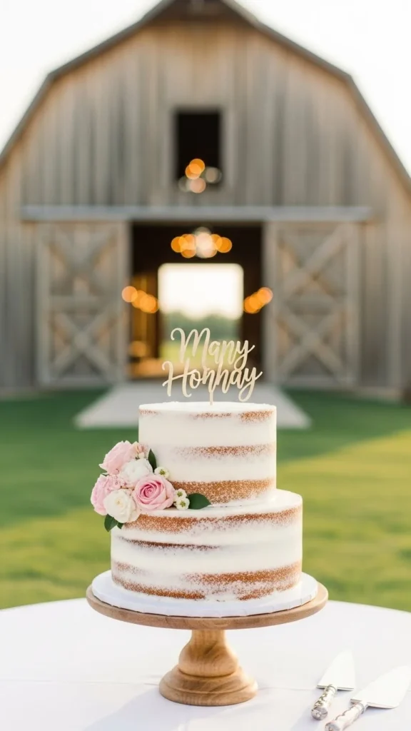 16. Reclaimed Wood Cake Table