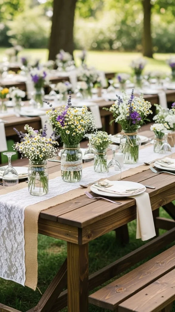 17. Burlap and Lace Accents