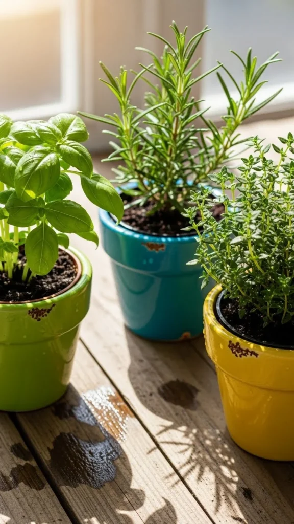 17. Mini Potted Herbs