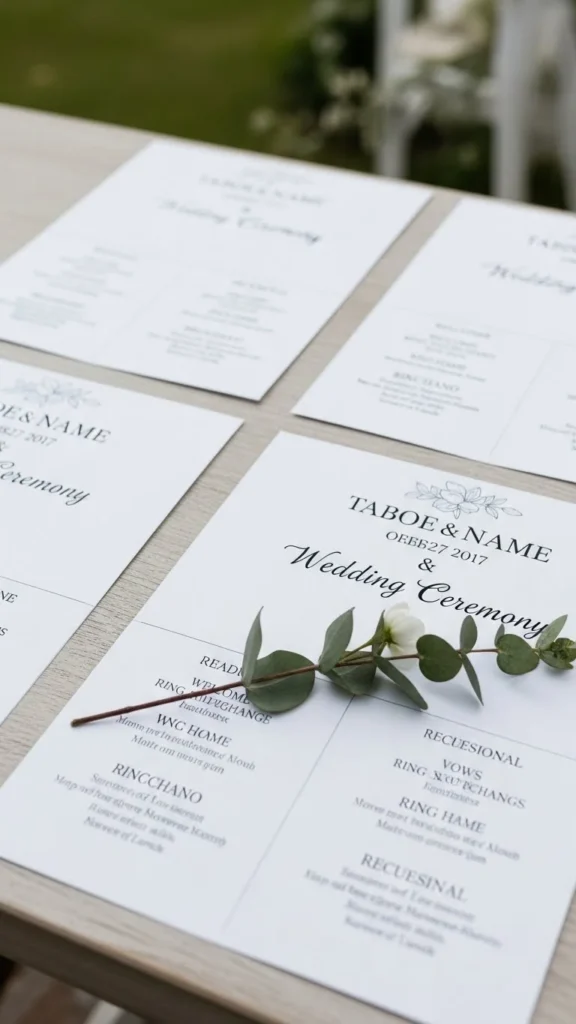 17. Minimal Ceremony Programs