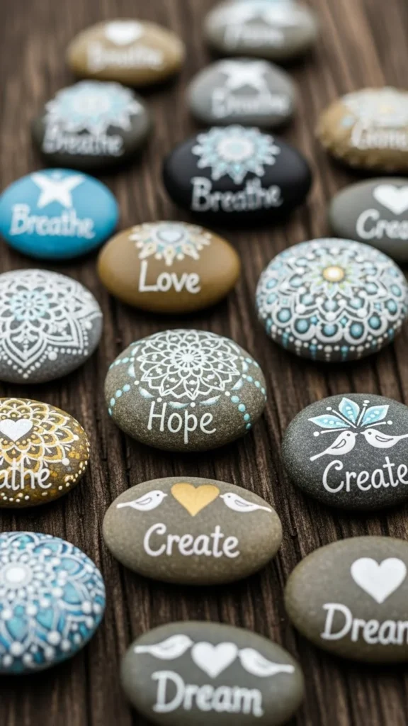 18. Hand-Painted Stones
