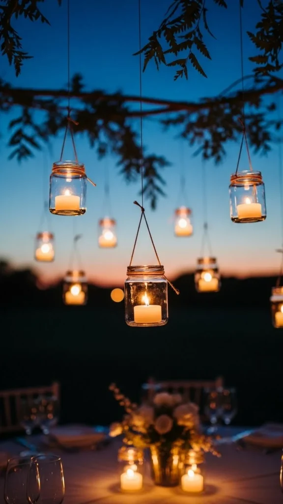 18. Hanging Candle Jars