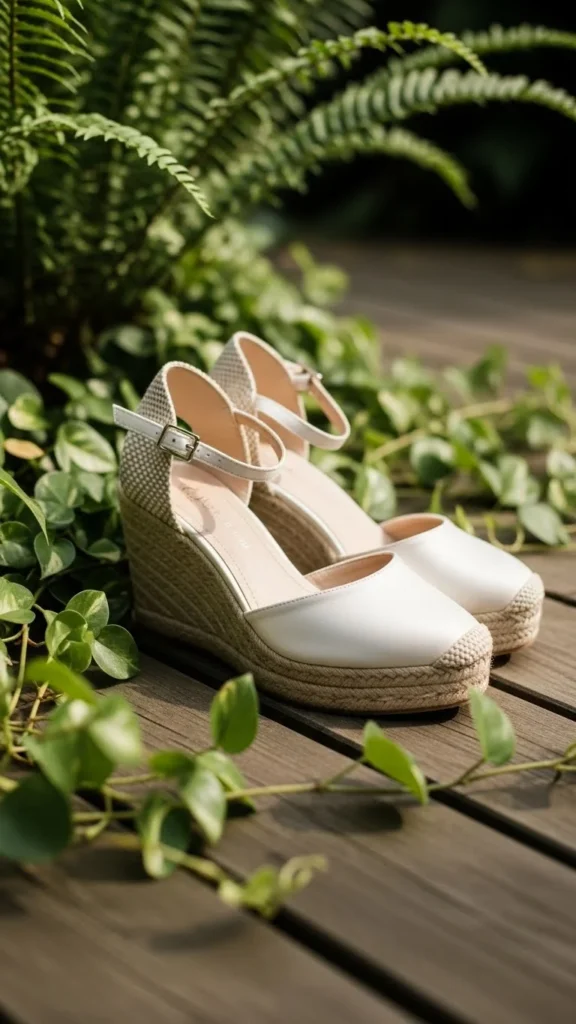 18. Satin Espadrille Wedges
