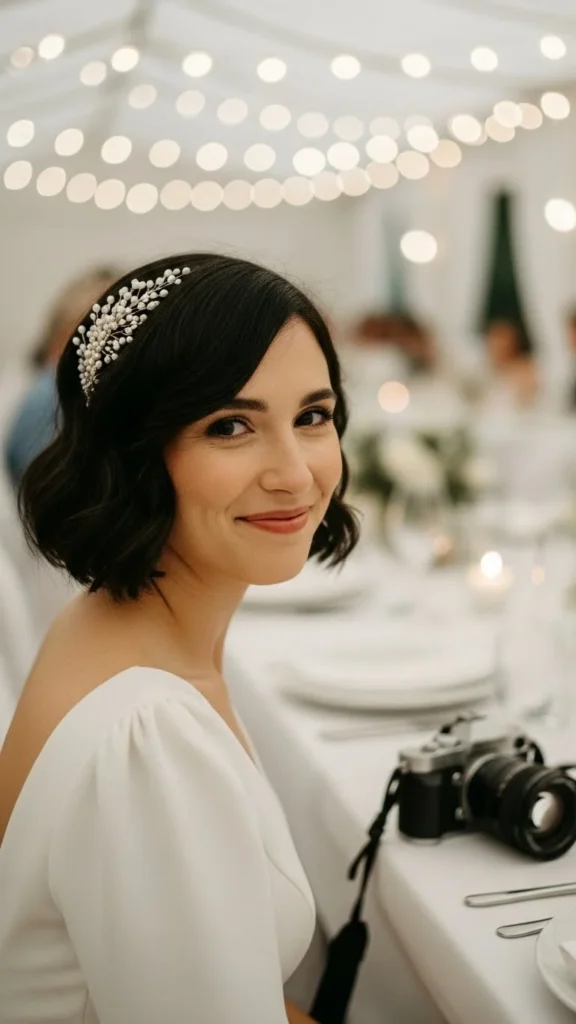 18. Short Hair with Decorative Comb