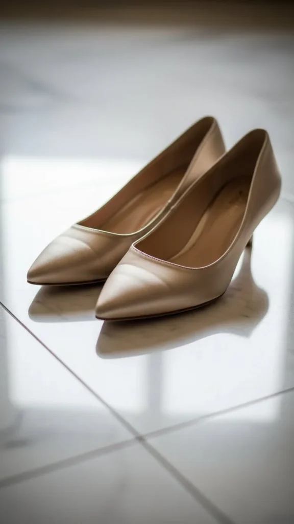 19. Low Heel Pointed-Toe Shoes