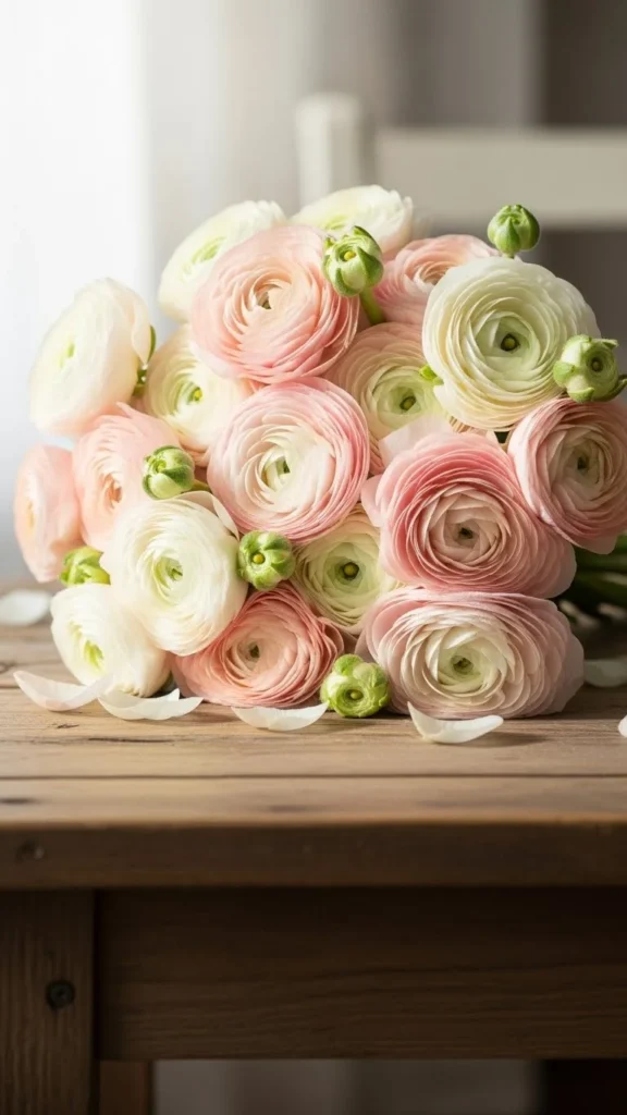 19. Soft Pastel Ranunculus