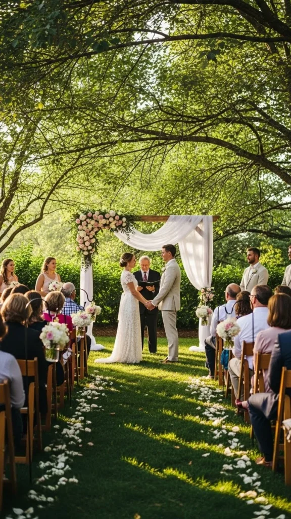 2. Backyard Ceremony Setup