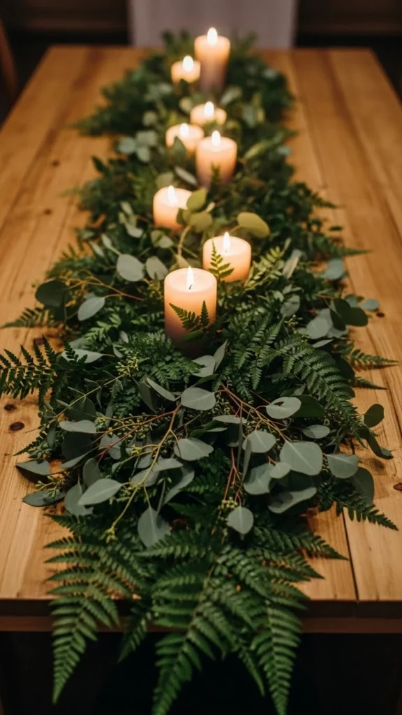 2. DIY Greenery Table Runners