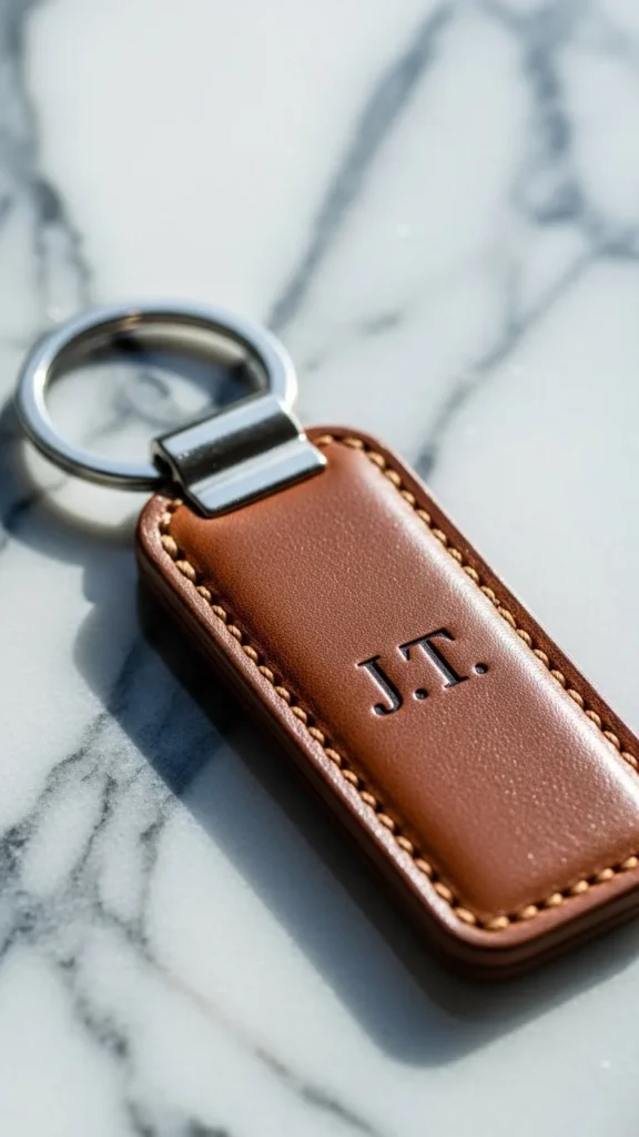 2. Leather Keychains