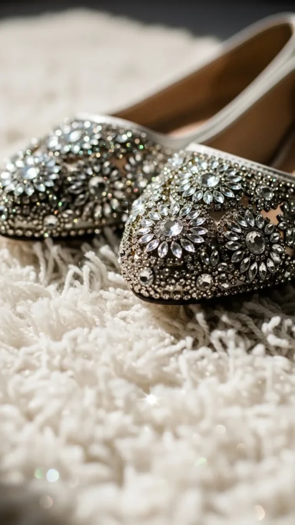 2. Sparkling Rhinestone Flats