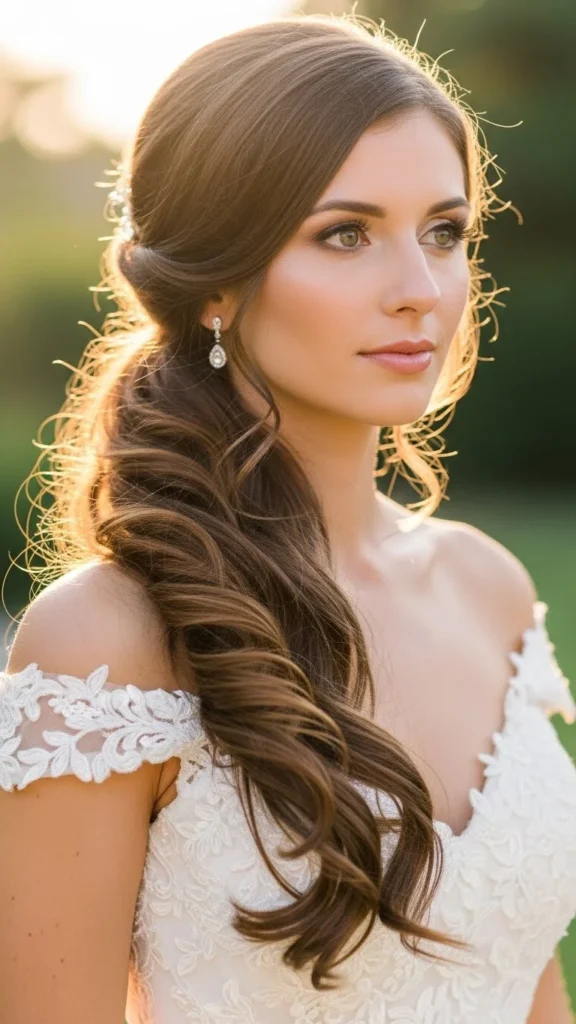 21. Side Ponytail with Loose Curls