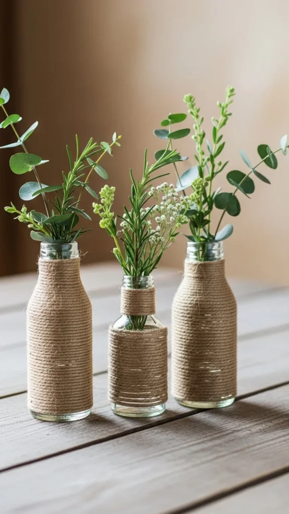 21. Twine-Wrapped Bottles