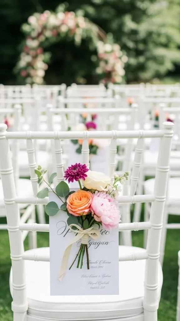 22. Bloom-Filled Ceremony Programs